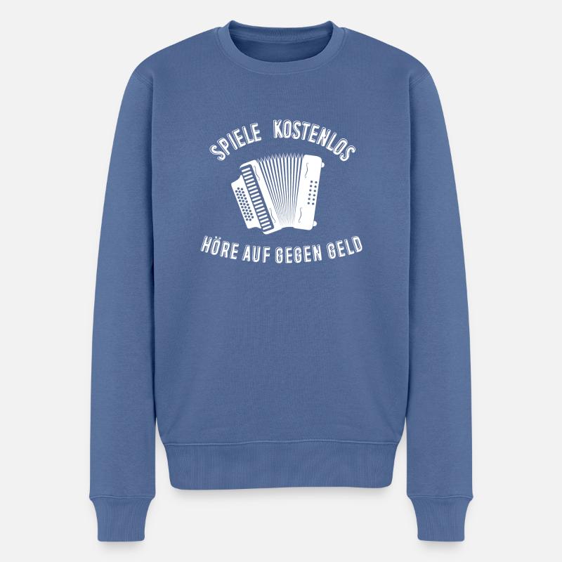 Akkordeon spiele kostenlos - Männer Premium Bio Pullover - Taubenblau