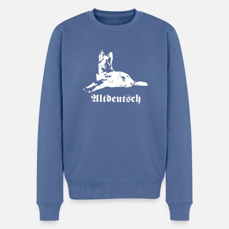 Altdeutscher Schäferhund - Männer Premium Bio Pullover - Taubenblau