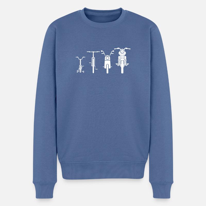 moto - Pull Premium bio Homme - bleu pigeon