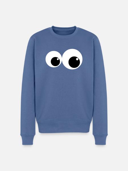 eyes2 - Men's Premium Organic Jumper - stone blue