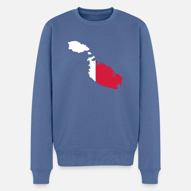 Malte - Pull Premium bio Homme - bleu pigeon