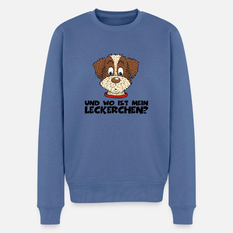 Leckerchen - Männer Premium Bio Pullover - Taubenblau