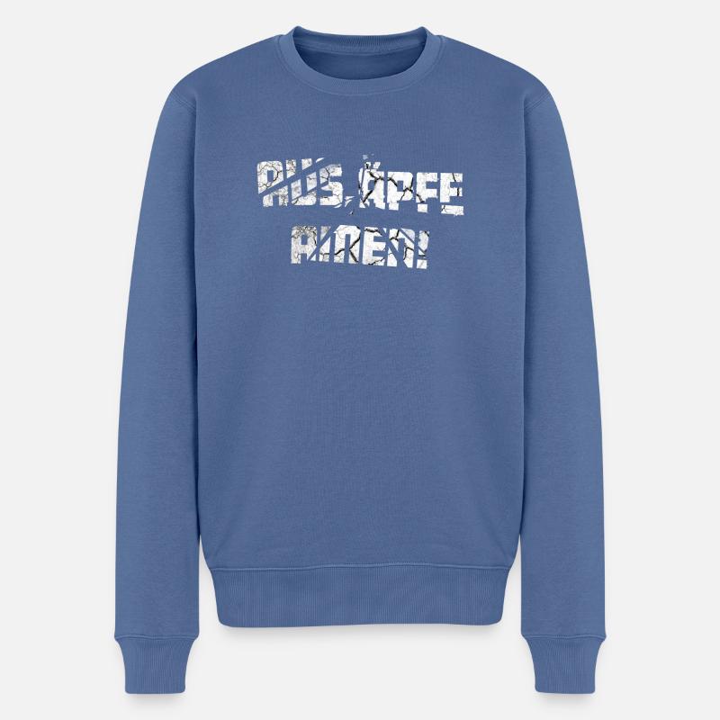 Aus Äpfe Amen Boarisch Bayern - Männer Premium Bio Pullover - Taubenblau