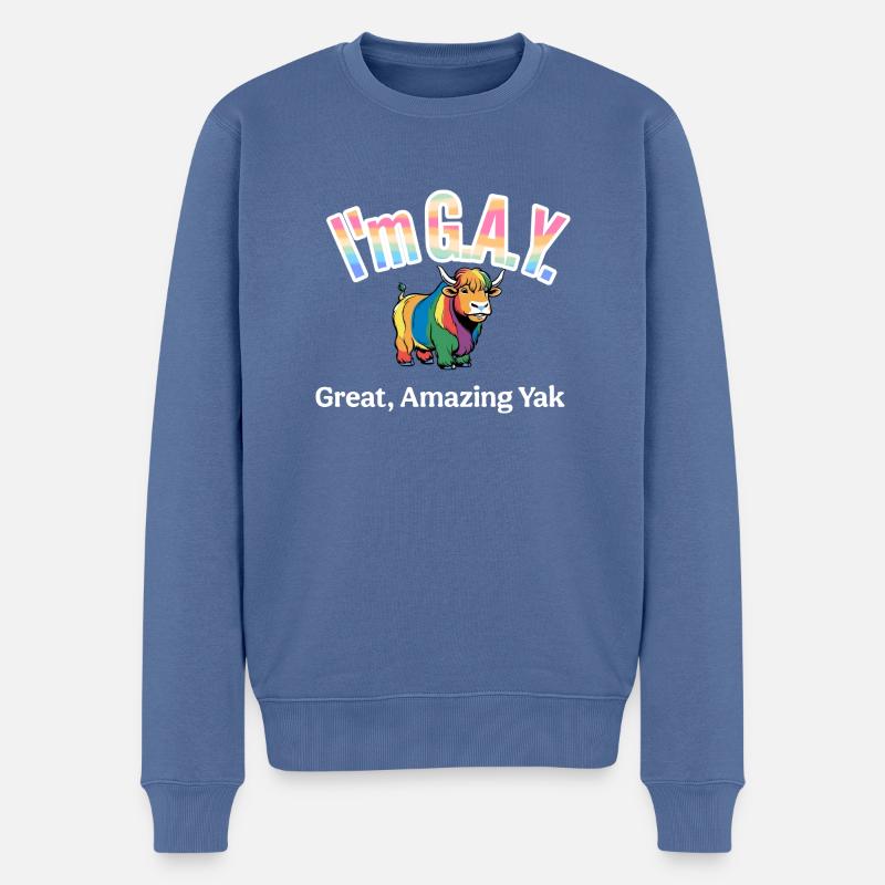 I'm G.A.Y. - Männer Premium Bio Pullover - Taubenblau