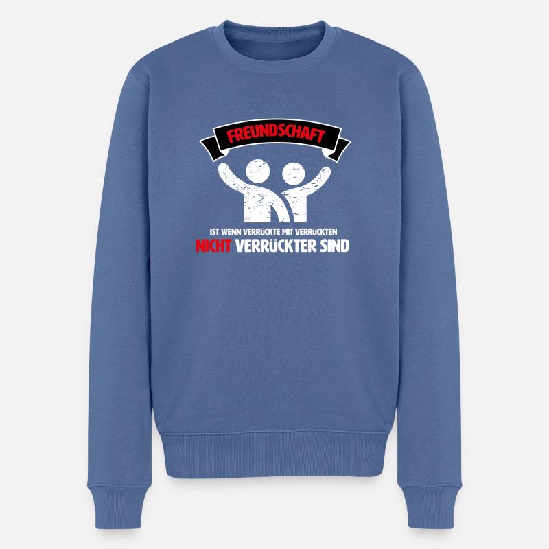 Bester Freund, Best Friends, Freunde Freundschaft - Männer Premium Bio Pullover - Taubenblau