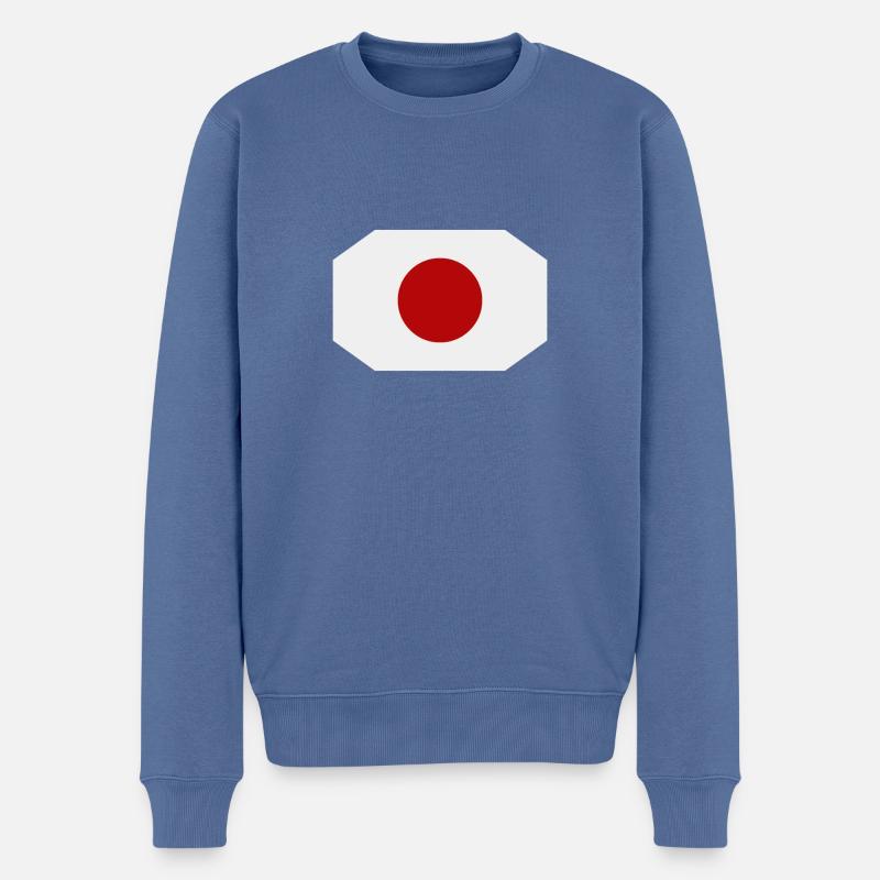 Japan Flagge - Männer Premium Bio Pullover - Taubenblau