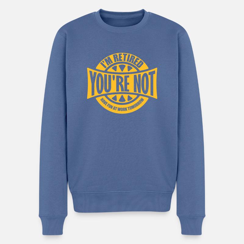 Amusez-vous au travail - Pull Premium bio Homme - bleu pigeon