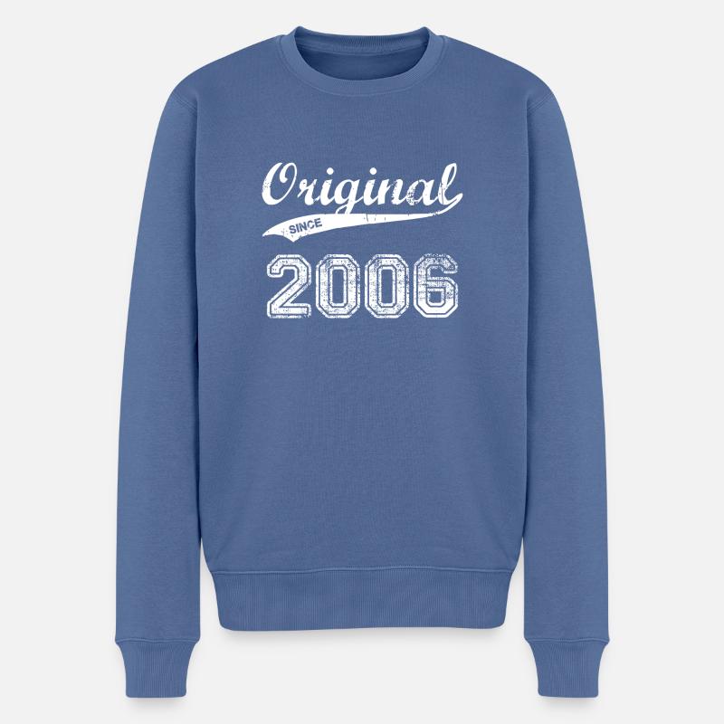 2006 - Männer Premium Bio Pullover - Taubenblau