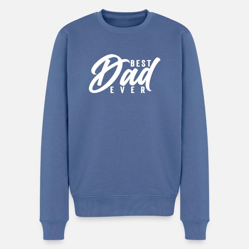 Best Dad ever - Pull Premium bio Homme - bleu pigeon