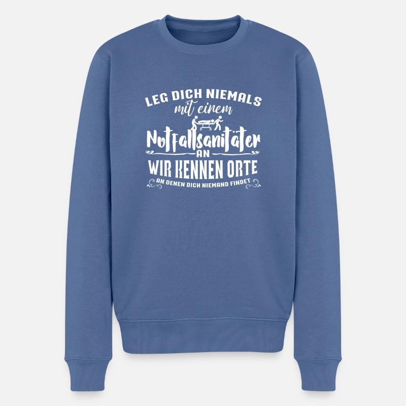 Ldn Notfallsanitäter Shirt - Männer Premium Bio Pullover - Taubenblau