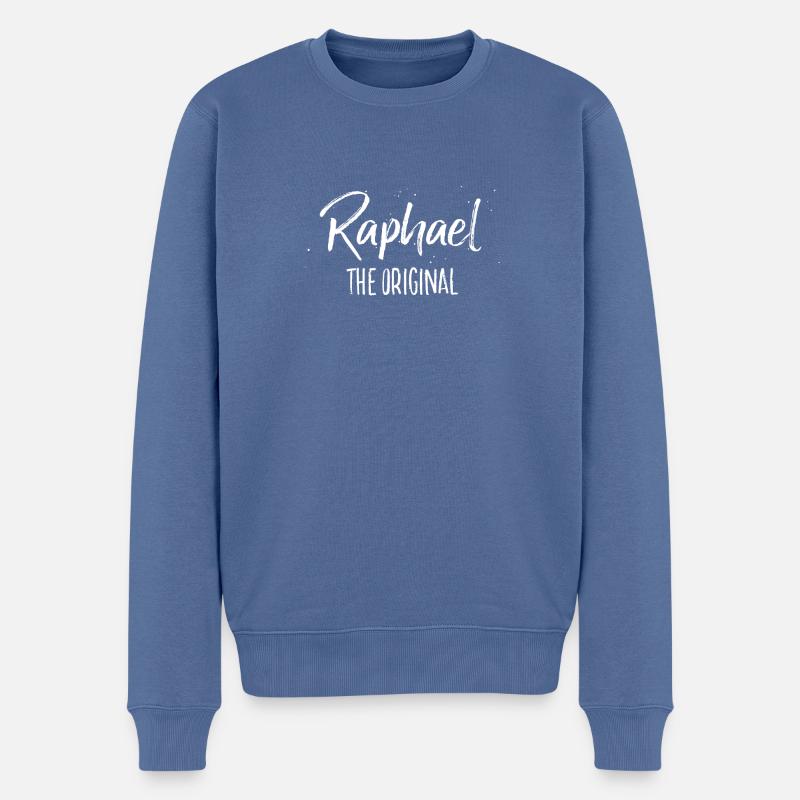 Raphael - Männer Premium Bio Pullover - Taubenblau