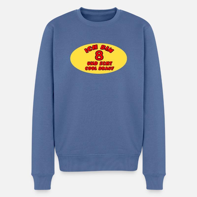 Geburtstag - Männer Premium Bio Pullover - Taubenblau