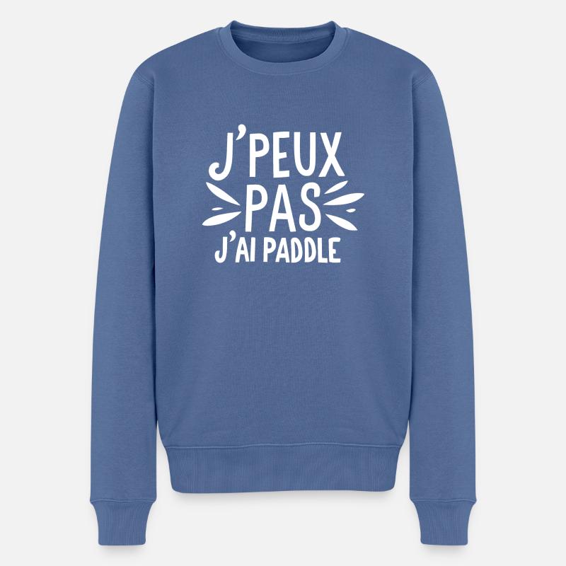 J'peux pas j'ai paddle - Pull Premium bio Homme - bleu pigeon