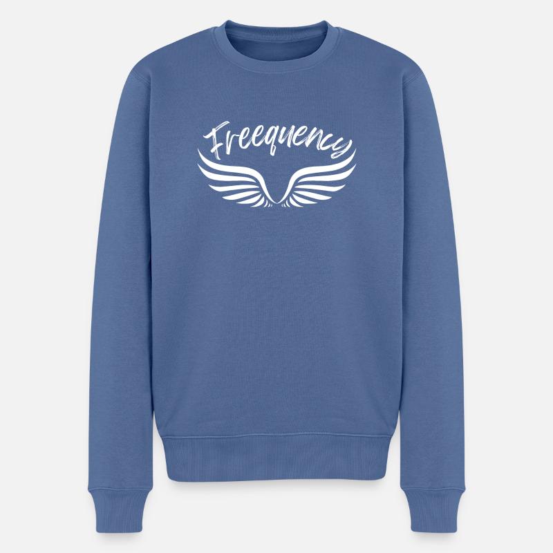Freequence - Pull Premium bio Homme - bleu pigeon
