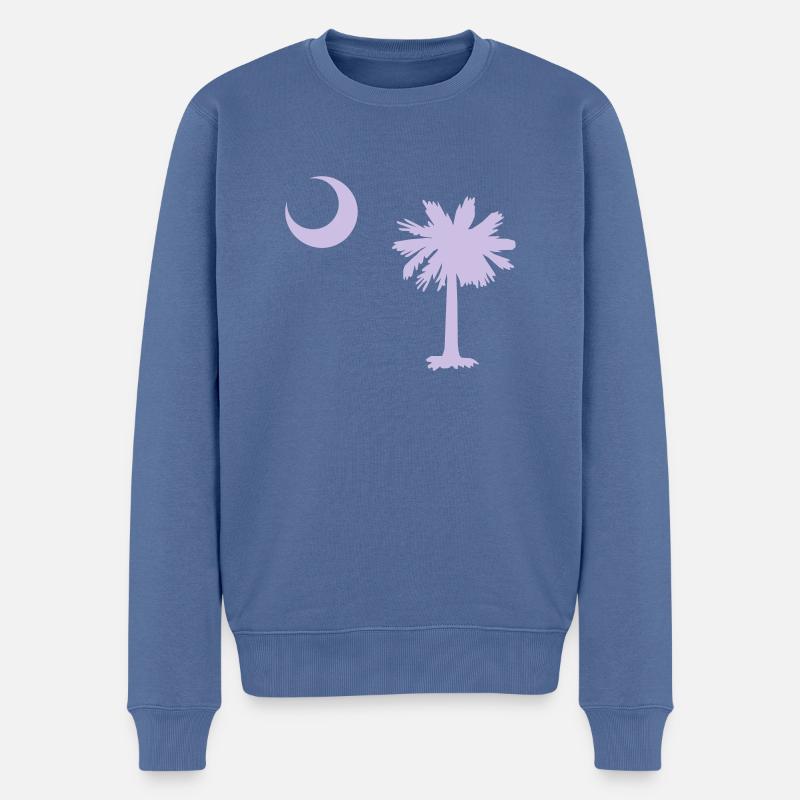 South Carolina - Männer Premium Bio Pullover - Taubenblau