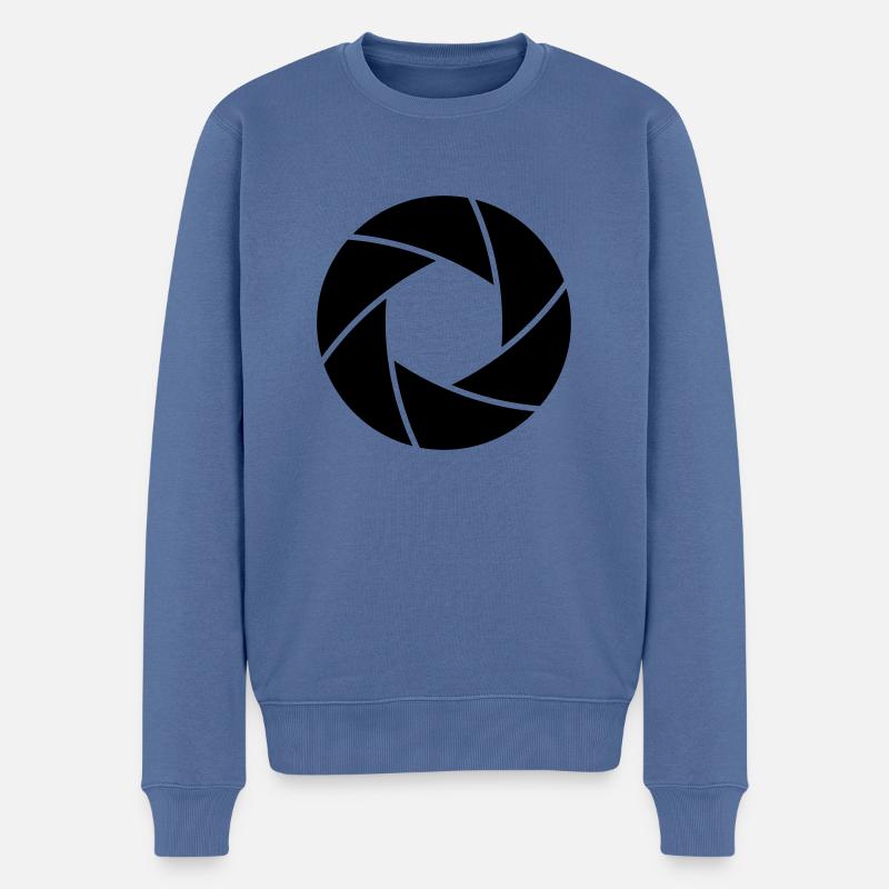 Verschlusszeit - Männer Premium Bio Pullover - Taubenblau