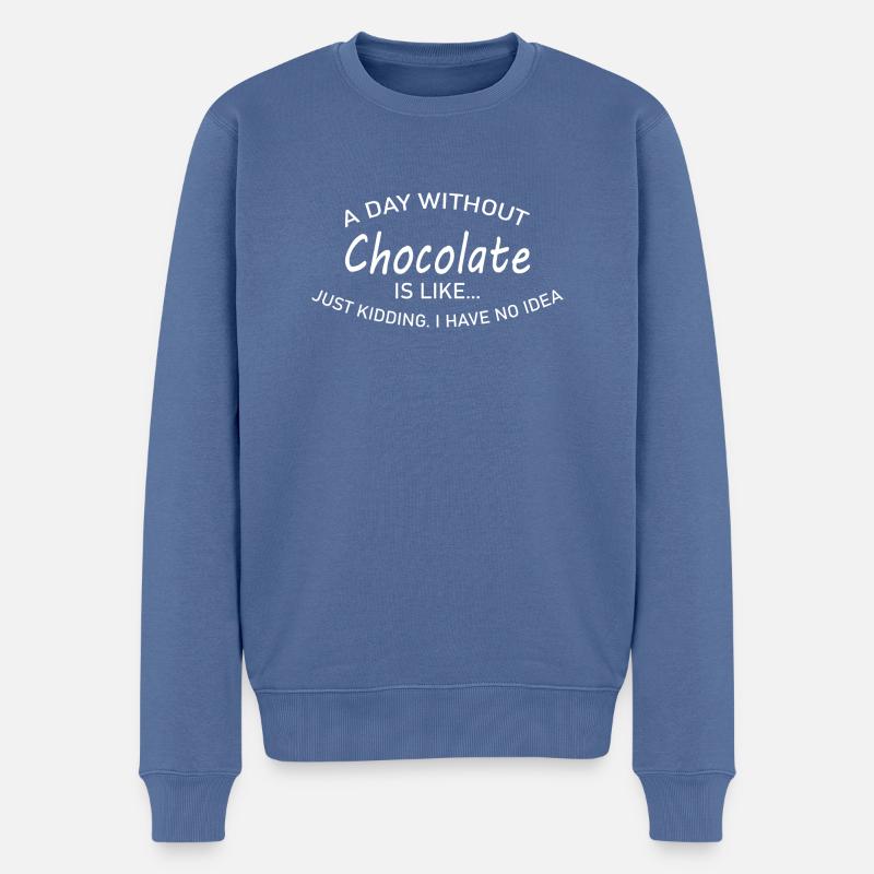 chocolat chocolat - Pull Premium bio Homme - bleu pigeon