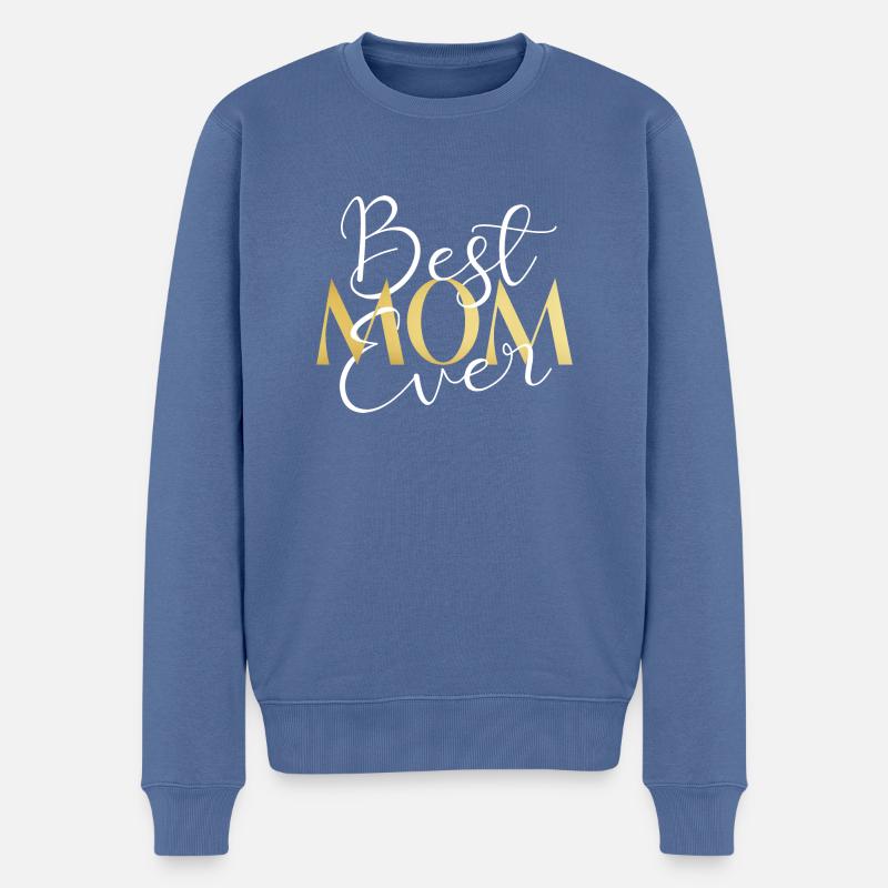 Maman - Pull Premium bio Homme - bleu pigeon