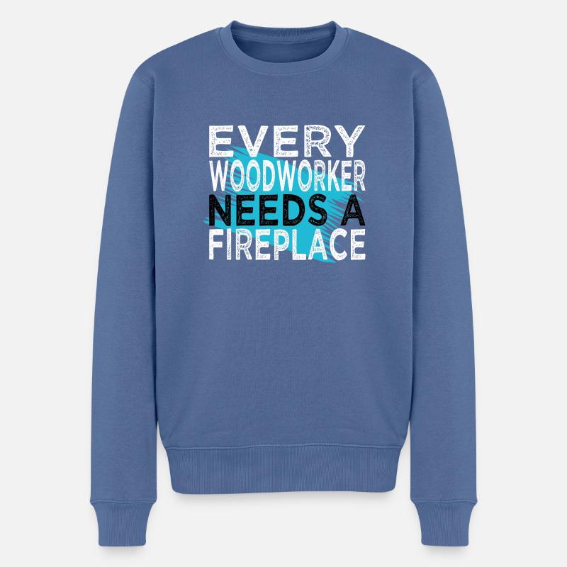 carpenter plumber union carpenter tshirts lumber - Männer Premium Bio Pullover - Taubenblau