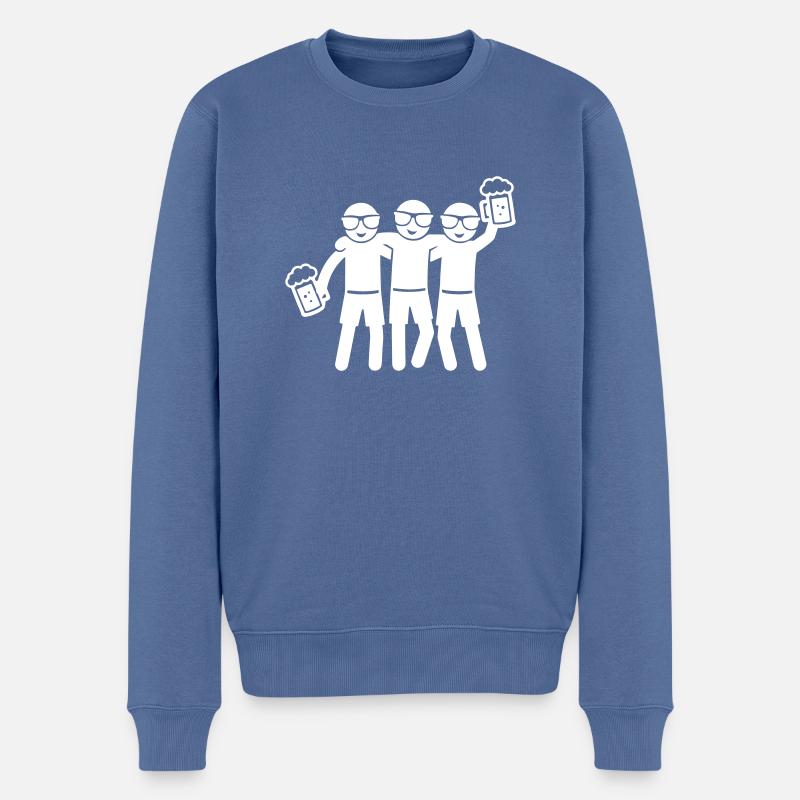 Party Team Beer Group - Pull Premium bio Homme - bleu pigeon