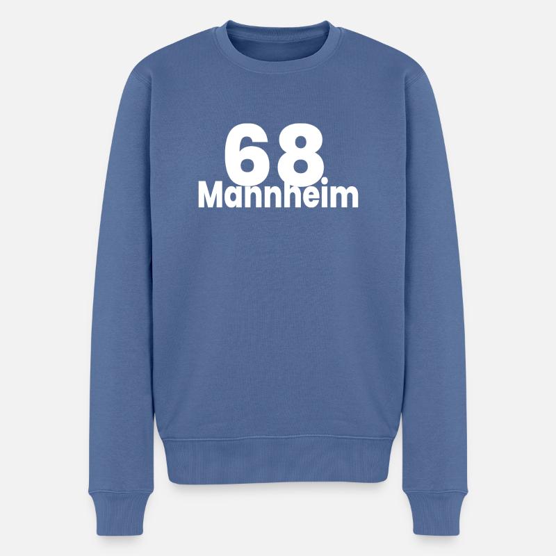 Mannheim Monnem - Männer Premium Bio Pullover - Taubenblau