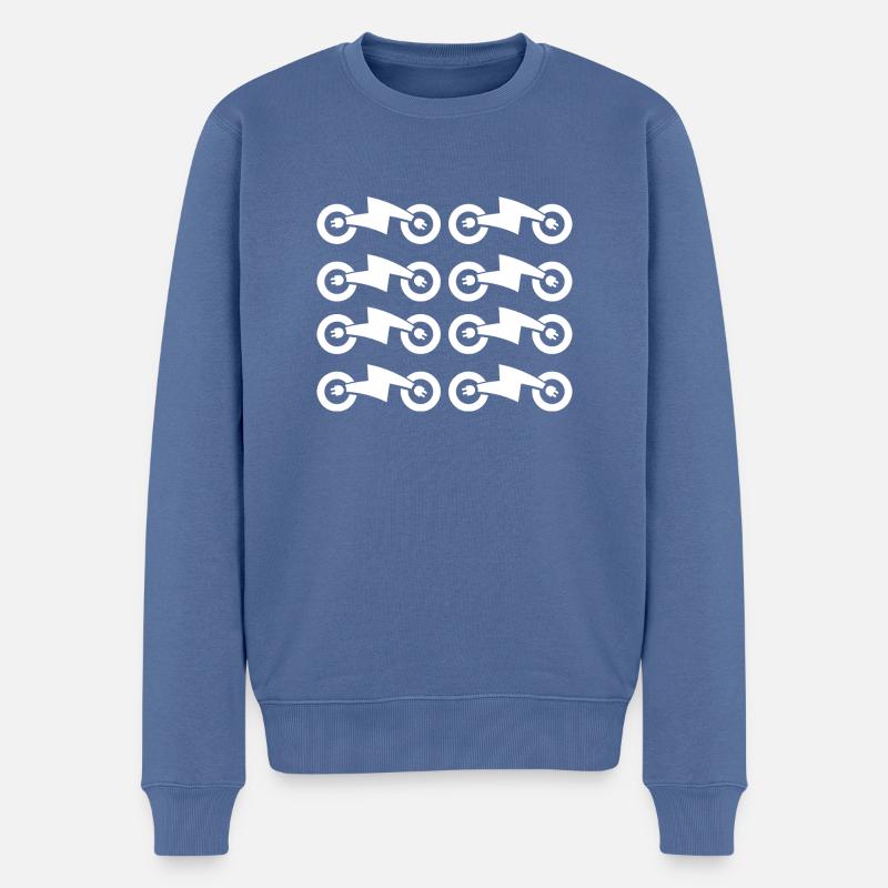E-Scooter E-Roller Scooter - Männer Premium Bio Pullover - Taubenblau