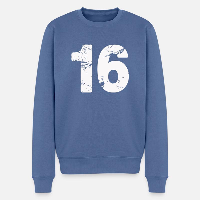 16 - Pull Premium bio Homme - bleu pigeon