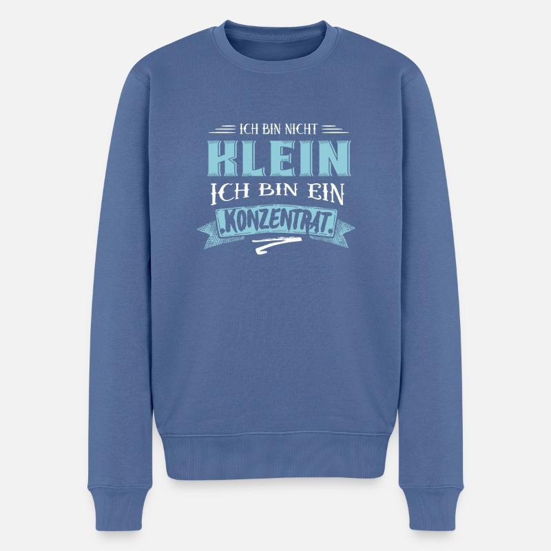 Ich bin nicht klein - Männer Premium Bio Pullover - Taubenblau
