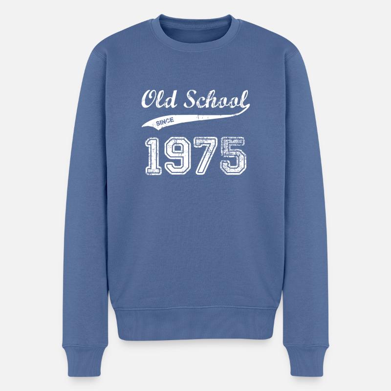 1975 - Männer Premium Bio Pullover - Taubenblau