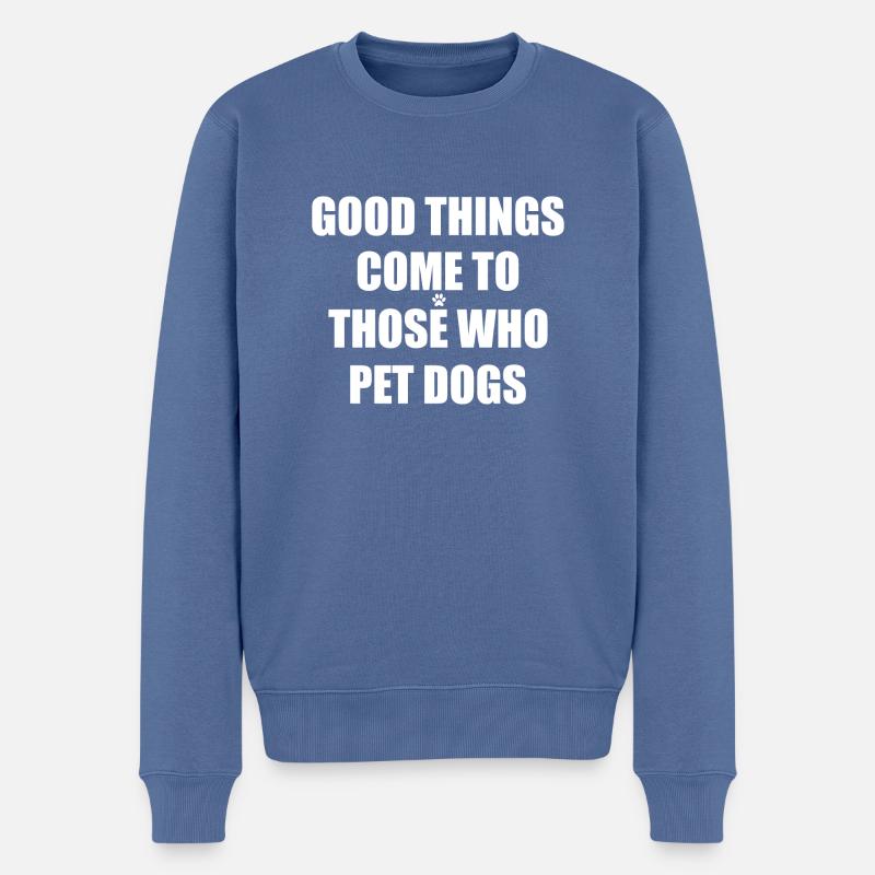 Hund Chien - Pull Premium bio Homme - bleu pigeon