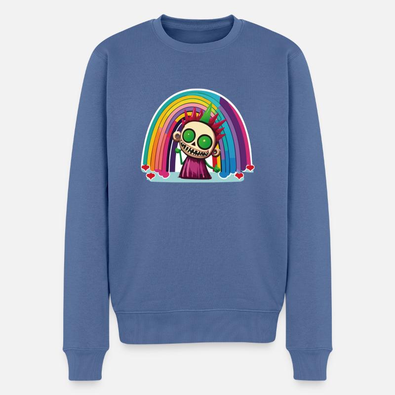 Pride Zombie 02 - Männer Premium Bio Pullover - Taubenblau