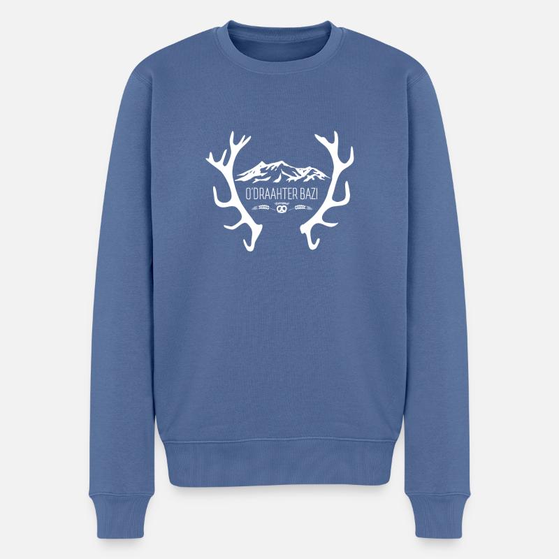 Bazi - Männer Premium Bio Pullover - Taubenblau