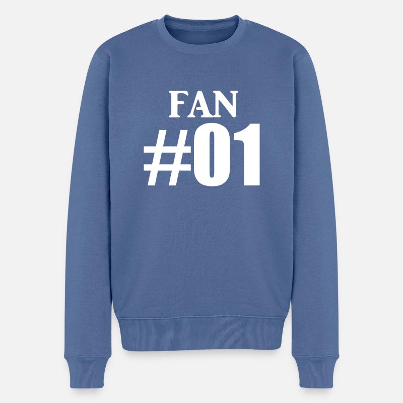 Fan Nr 1 - Männer Premium Bio Pullover - Taubenblau