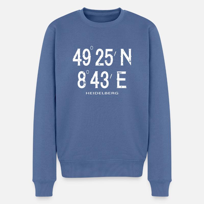 Mannheim Monnem Mannheimat - Pull Premium bio Homme - bleu pigeon