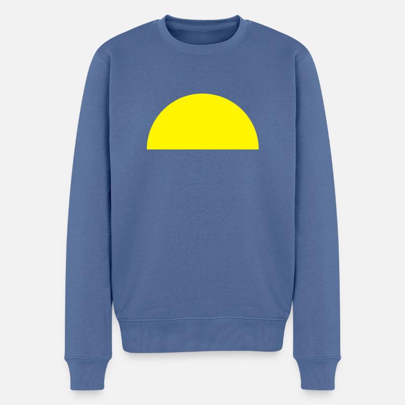 Halbkreis / half circle (1c) - Männer Premium Bio Pullover - Taubenblau