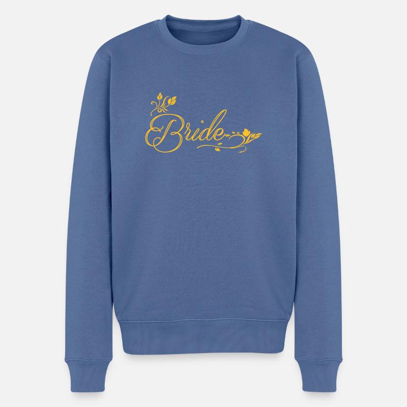 Bride Gold - Männer Premium Bio Pullover - Taubenblau