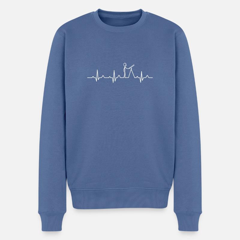 Heartbeat Astro - Männer Premium Bio Pullover - Taubenblau