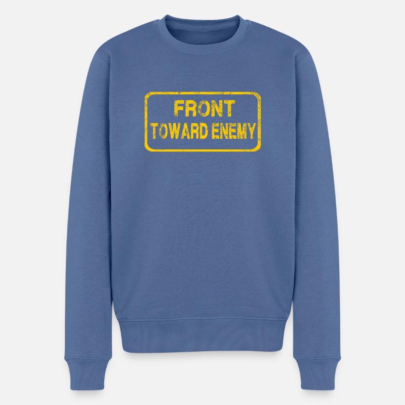 Devant vers l'ennemi T-shirt classique - Pull Premium bio Homme - bleu pigeon