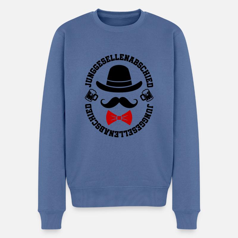 Junggesellenabschied Polterabend - Männer Premium Bio Pullover - Taubenblau