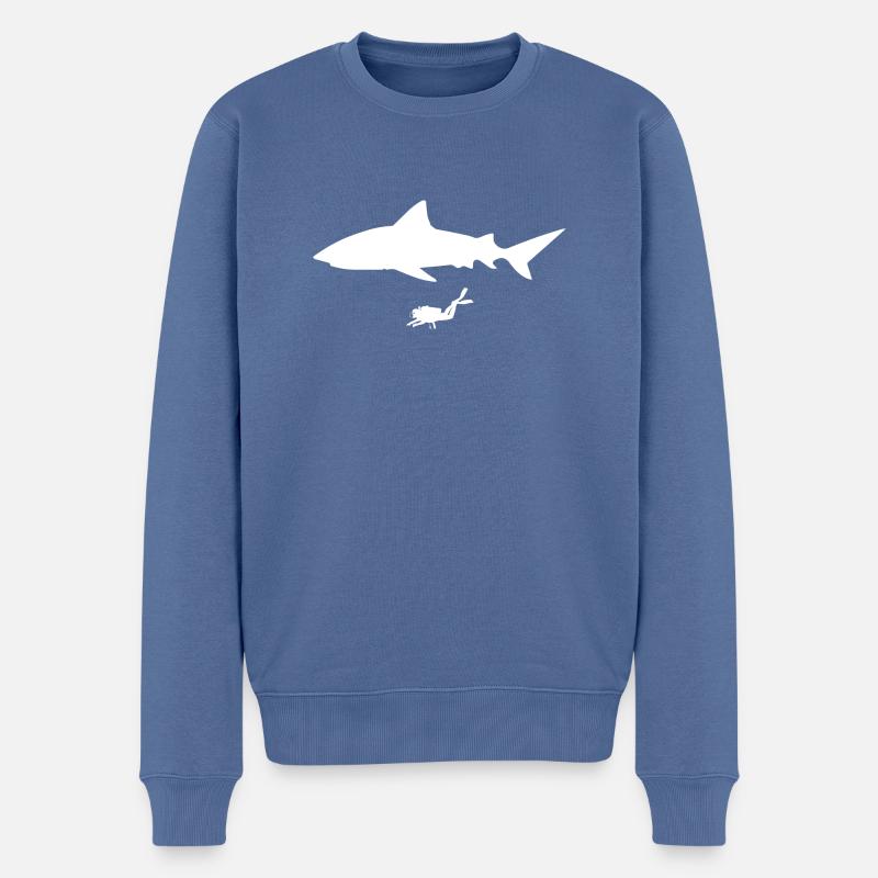 Diving Dive plonger - Pull Premium bio Homme - bleu pigeon