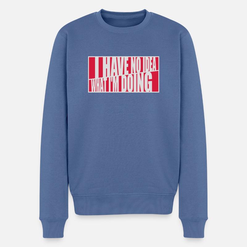 Aucune idée - Pull Premium bio Homme - bleu pigeon