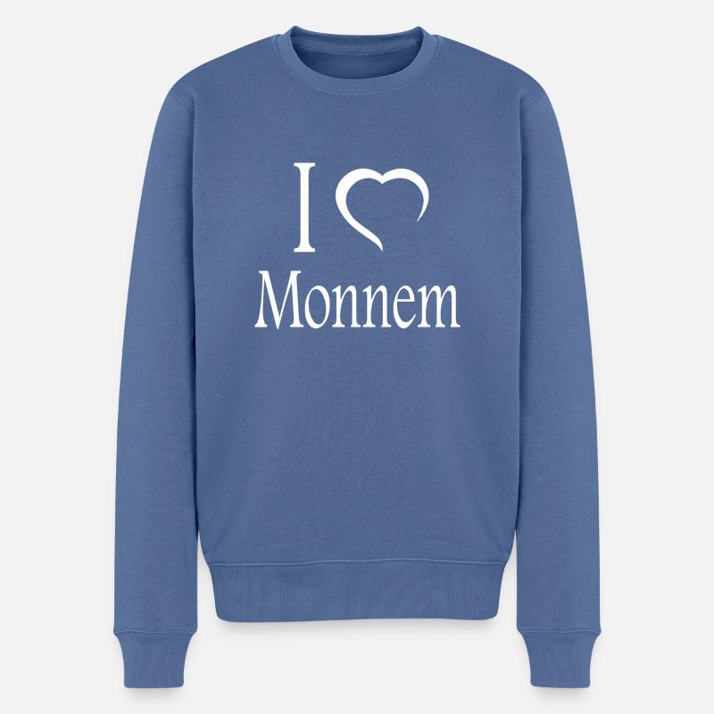 Mannheim Monnem Mannheimat - Männer Premium Bio Pullover - Taubenblau