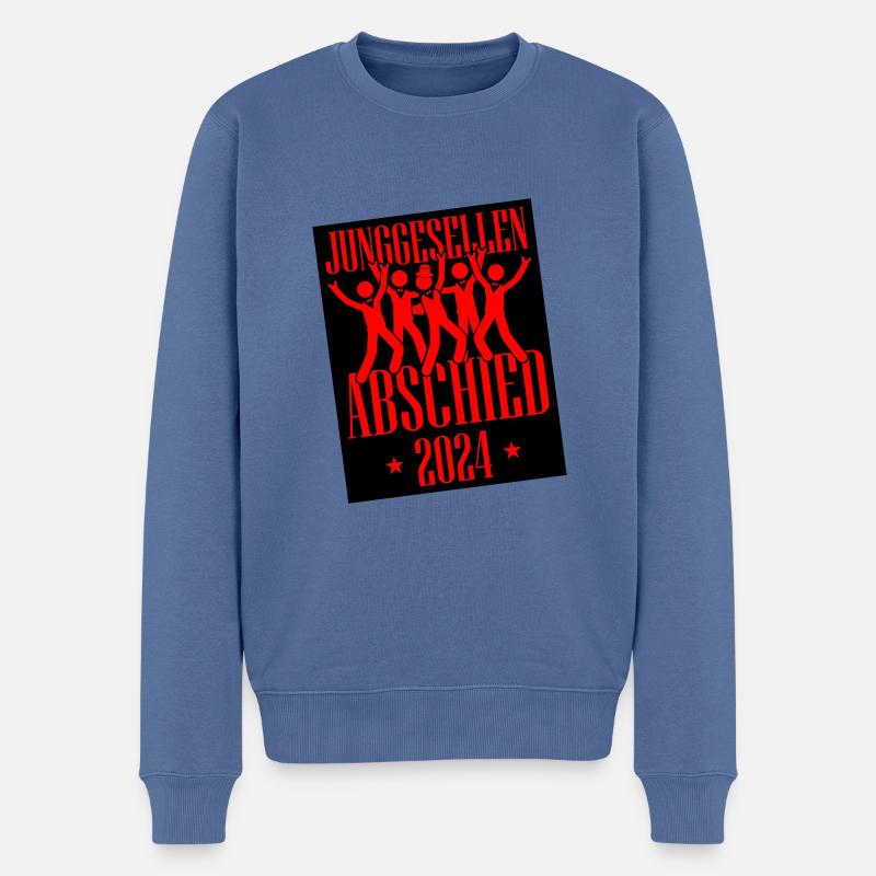 Junggesellenabschied 2024 - Männer Premium Bio Pullover - Taubenblau