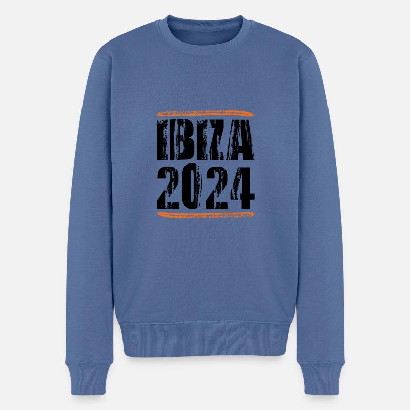 Devis Ibiza 2024 - Pull Premium bio Homme - bleu pigeon