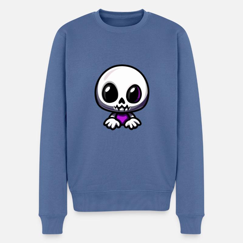 Zombie Halloween Squelette Bébé - Pull Premium bio Homme - bleu pigeon