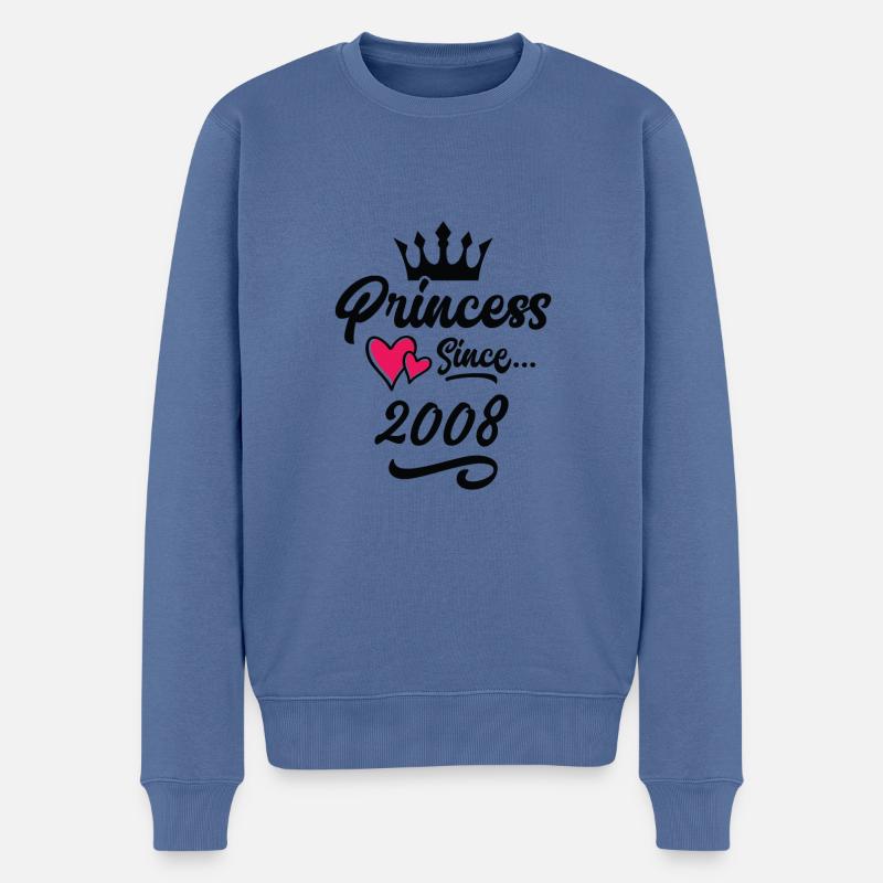 2008 Anniversaire de la princesse - Pull Premium bio Homme - bleu pigeon