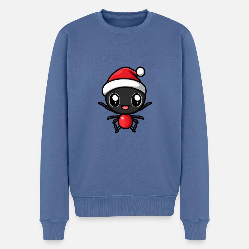 Ameise Weihnachten Niedlich - Männer Premium Bio Pullover - Taubenblau