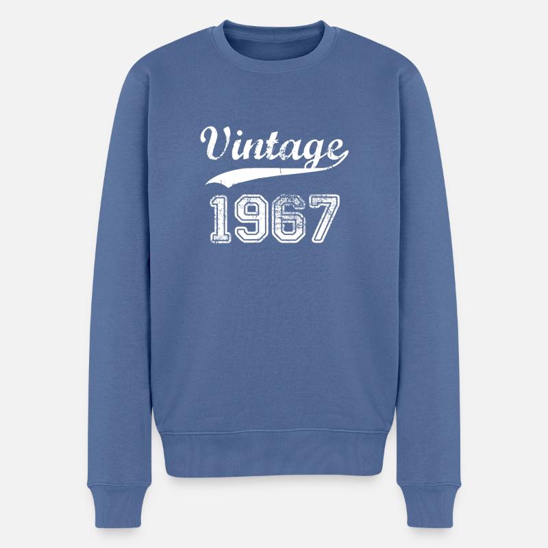 1967 - Männer Premium Bio Pullover - Taubenblau