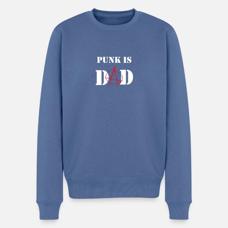 Punk is Dad - Männer Premium Bio Pullover - Taubenblau