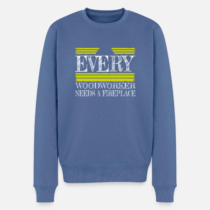 jackhammer carpenter jokes - Männer Premium Bio Pullover - Taubenblau